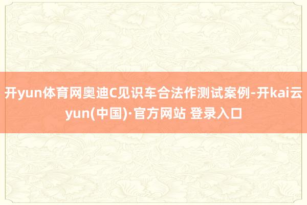 开yun体育网奥迪C见识车合法作测试案例-开kai云yun(中国)·官方网站 登录入口