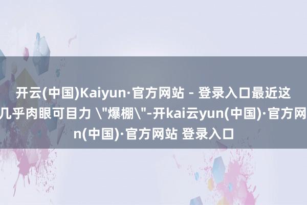 开云(中国)Kaiyun·官方网站 - 登录入口最近这姐的奇迹心几乎肉眼可目力 