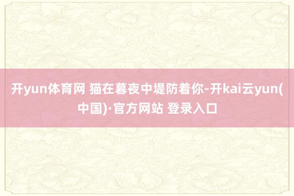 开yun体育网 猫在暮夜中堤防着你-开kai云yun(中国)·官方网站 登录入口