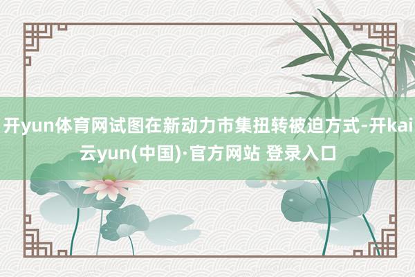 开yun体育网试图在新动力市集扭转被迫方式-开kai云yun(中国)·官方网站 登录入口