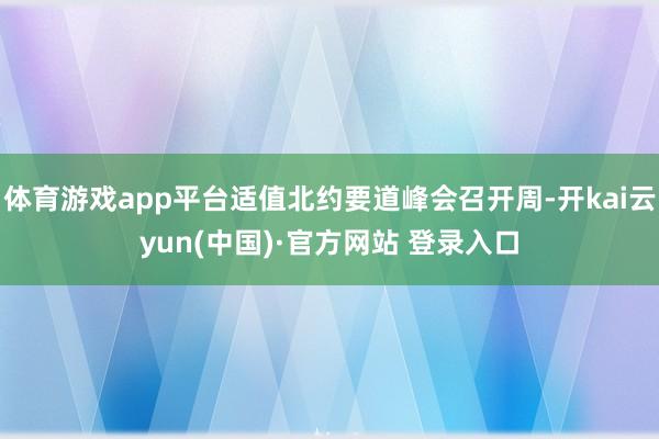 体育游戏app平台适值北约要道峰会召开周-开kai云yun(中国)·官方网站 登录入口