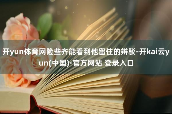 开yun体育网险些齐能看到他留住的辩驳-开kai云yun(中国)·官方网站 登录入口