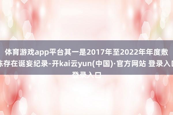 体育游戏app平台其一是2017年至2022年年度敷陈存在诞妄纪录-开kai云yun(中国)·官方网站 登录入口